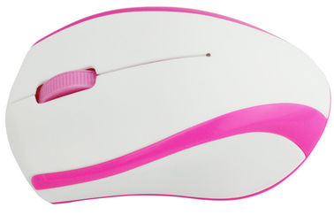 Weiße rosa optische drahtlose Maus 2.4GHz des Plug-and-Play-3D für den Desktop/Computer